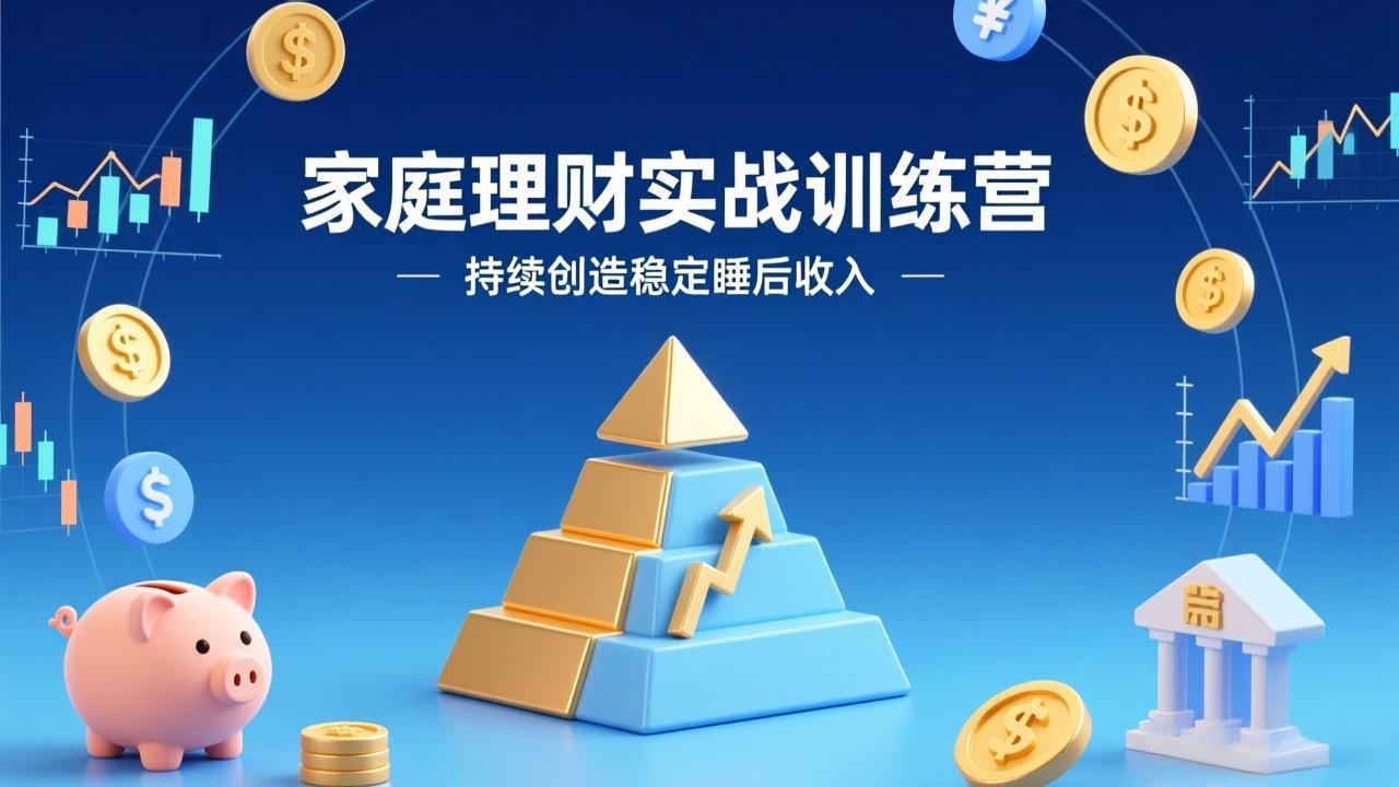 家庭理财实战训练营:从0到1建体系,三阶进阶层层递进,助你持续创造稳定睡后收入-摇钱树