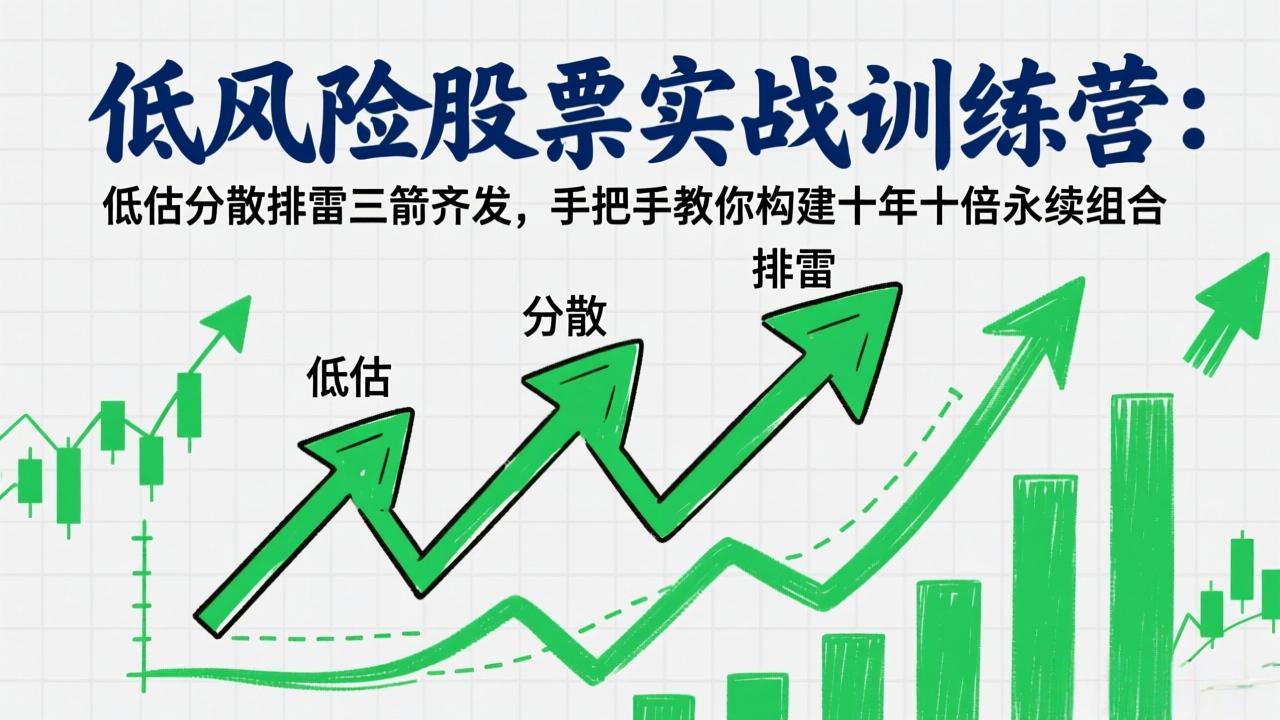 低风险股票实战训练营:低估分散排雷三箭齐发,手把手教你构建十年十倍永续组合-摇钱树