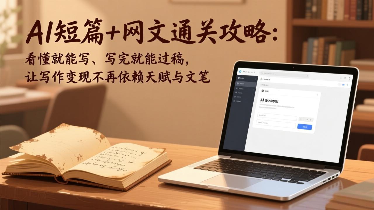 AI短篇+网文通关攻略:看懂就能写、写完就能过稿,让写作变现不再依赖天赋与文笔-摇钱树
