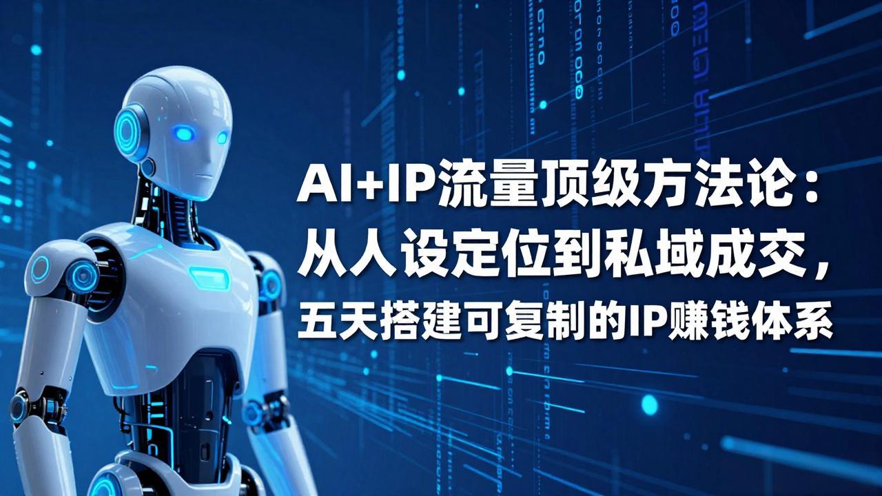 AI+IP顶级方法论:从人设定位到私域成交,五天搭建可复制的IP赚钱体系-摇钱树