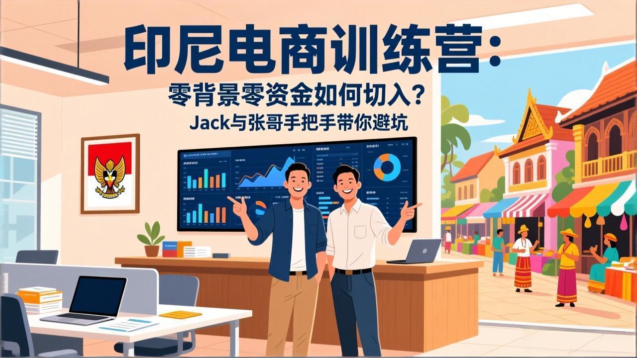 印尼电商训练营:零背景零资金如何切入?Jack与张哥手把手带你避坑-摇钱树