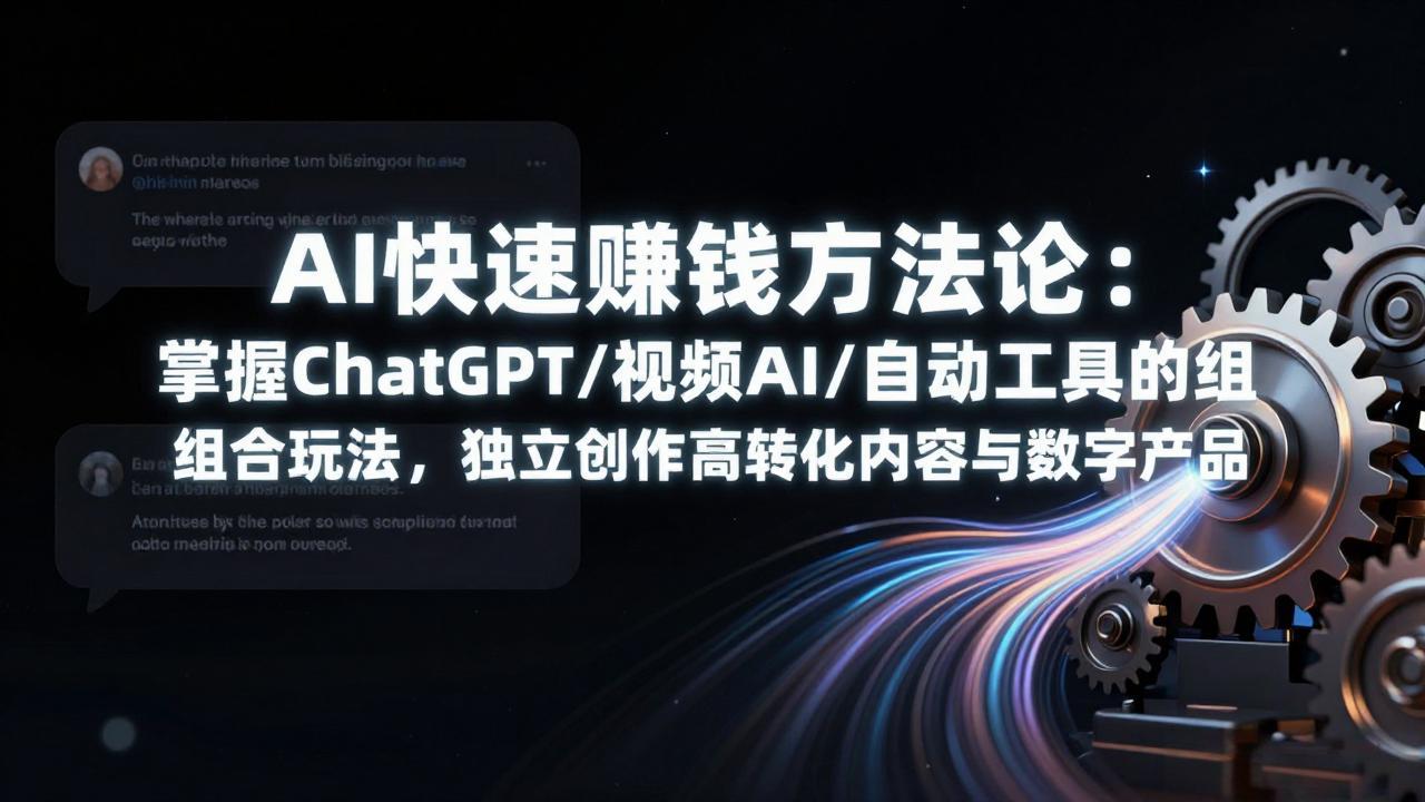 AI快速赚钱方法论：掌握ChatGPT/视频AI/自动化工具的组合玩法，独立创作高转化内容与数字产品-摇钱树