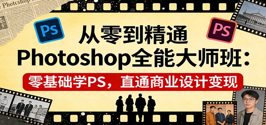 从零到精通Photoshop全能大师班：零基础学PS，直通商业设计变现-摇钱树