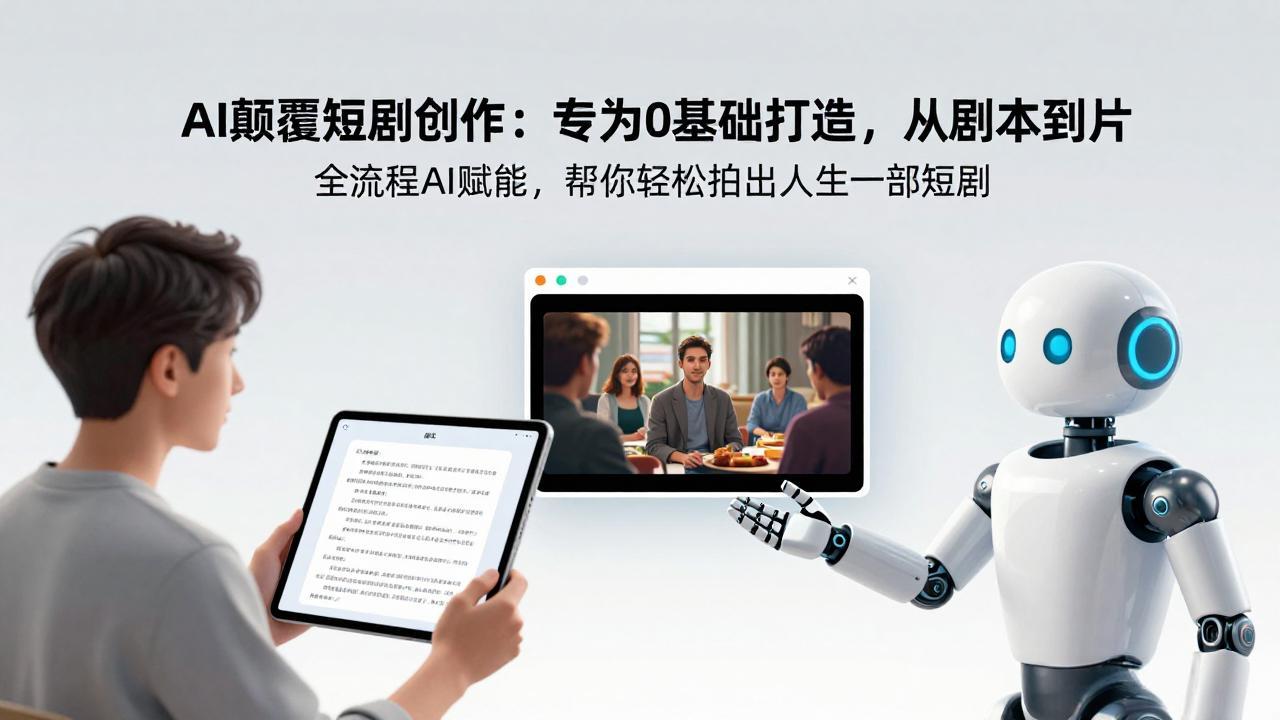 AI颠覆短剧创作：专为0基础打造，从剧本到成片全流程AI赋能，帮你轻松拍出人生第一部短剧-摇钱树