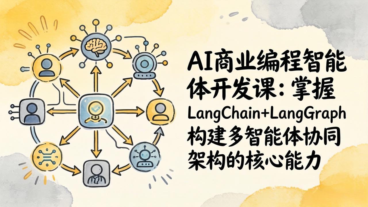 AI商业编程智能体开发课：掌握LangChain+LangGraph构建多智能体协同架构的核心能力-钱眼网