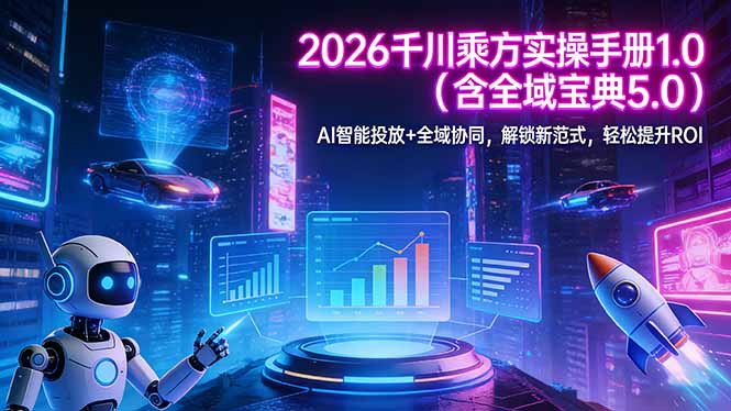 2026 千川乘方实操手册 1.0(含全域宝典 5.0-摇钱树