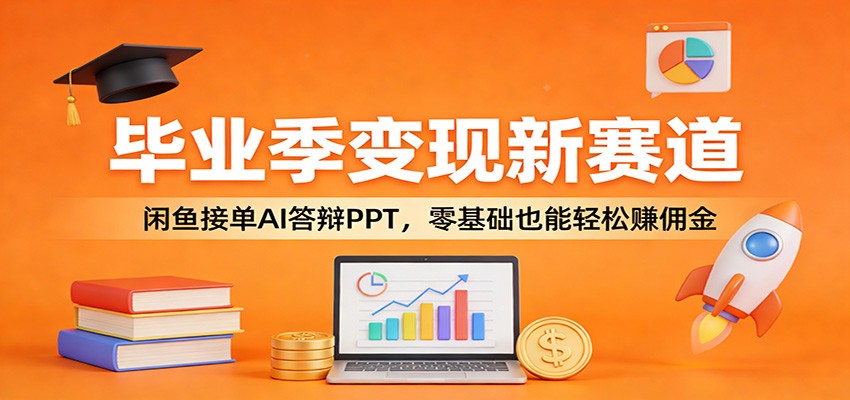 毕业季变现新赛道：闲鱼接单AI答辩PPT，零基础也能轻松赚佣金-摇钱树