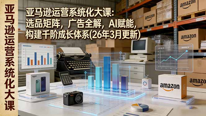 亚马逊运营系统化大课：选品矩阵，广告全解，AI赋能，构建千阶成长体系(26年3月更新-摇钱树