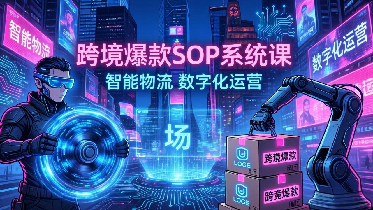 跨境爆款SOP系统课，“内容飞轮+精准投放+AI自动化”为核心，拆解“人×货×场”黄金公式-摇钱树