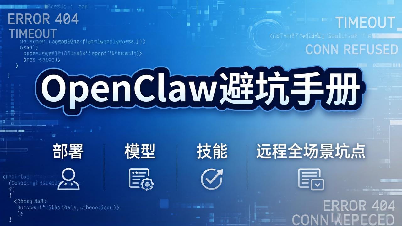 OpenClaw避坑手册：部署+模型+技能+远程全场景坑点，一次性给你说全，少走弯路-摇钱树