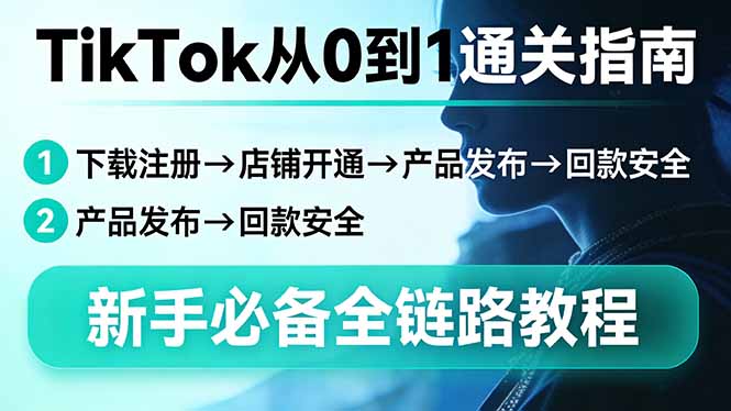 TikTok从0到1通关指南：下载注册→店铺开通→产品发布→回款安全，新手必备全链路教程-摇钱树