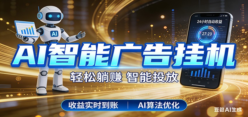 智能广告挂机新时代,利用碎片化时间实现稳定被动收益,AI帮你持续盈利-摇钱树