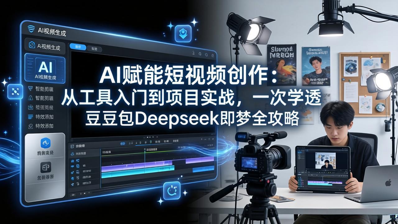 AI赋能短视频创作：从工具入门到项目实战，一次学透豆包Deepseek即梦全攻略-摇钱树
