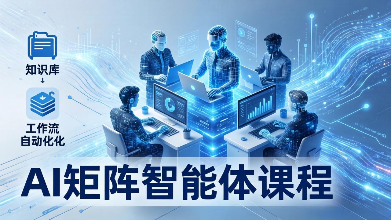 AI矩阵智能体实战：100个数字员工批量生产内容，文本知识库+工作流自动化全搞定-摇钱树