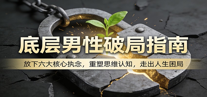 底层男性破局指南:放下六大核心执念,重塑思维认知,走出人生困局-大甫网创-助力打造属于自己的超级个体-甫仁小站