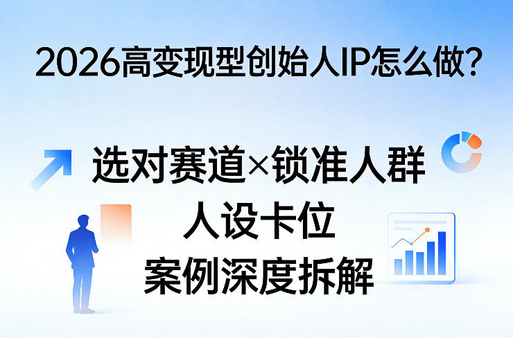 2026高变现型创始人IP怎么做？选对赛道×锁准人群×人设卡位×案例深度拆解-摇钱树