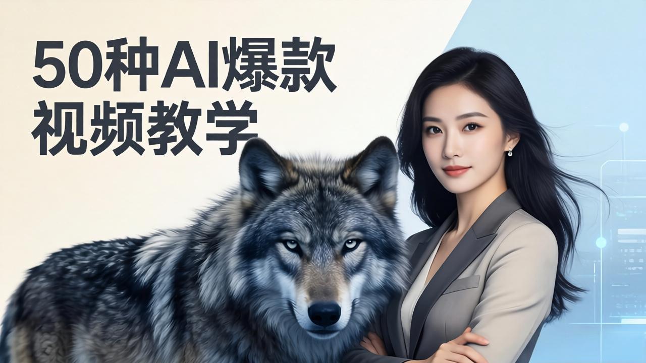 50种AI爆款视频教学：影视级古诗词+治愈萌宠+山海经蛟龙，高阶宝典商业落地-摇钱树