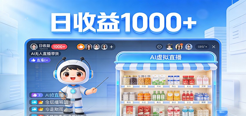 不用露脸不用说话，24小时自动卖货赚钱，全天自动直播，收益看得见-摇钱树