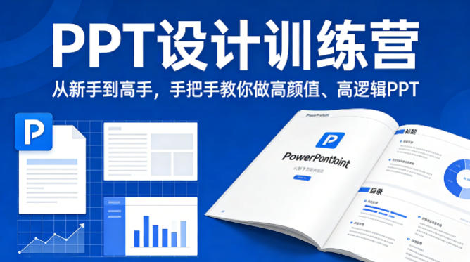 PPT设计训练营，从新手到高手，手把手教你做高颜值、高逻辑PPT-摇钱树