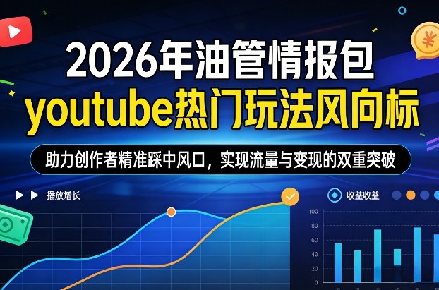 2026年油管情报包，youtube热门玩法风向标，助力创作者精准踩中风口，实现流量与变现的双重突破(更新0330)-摇钱树