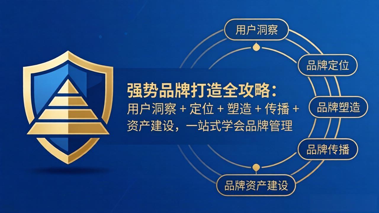 强势品牌打造全攻略：用户洞察 + 定位 + 塑造 + 传播 + 资产建设，一站式学会品牌管理-摇钱树