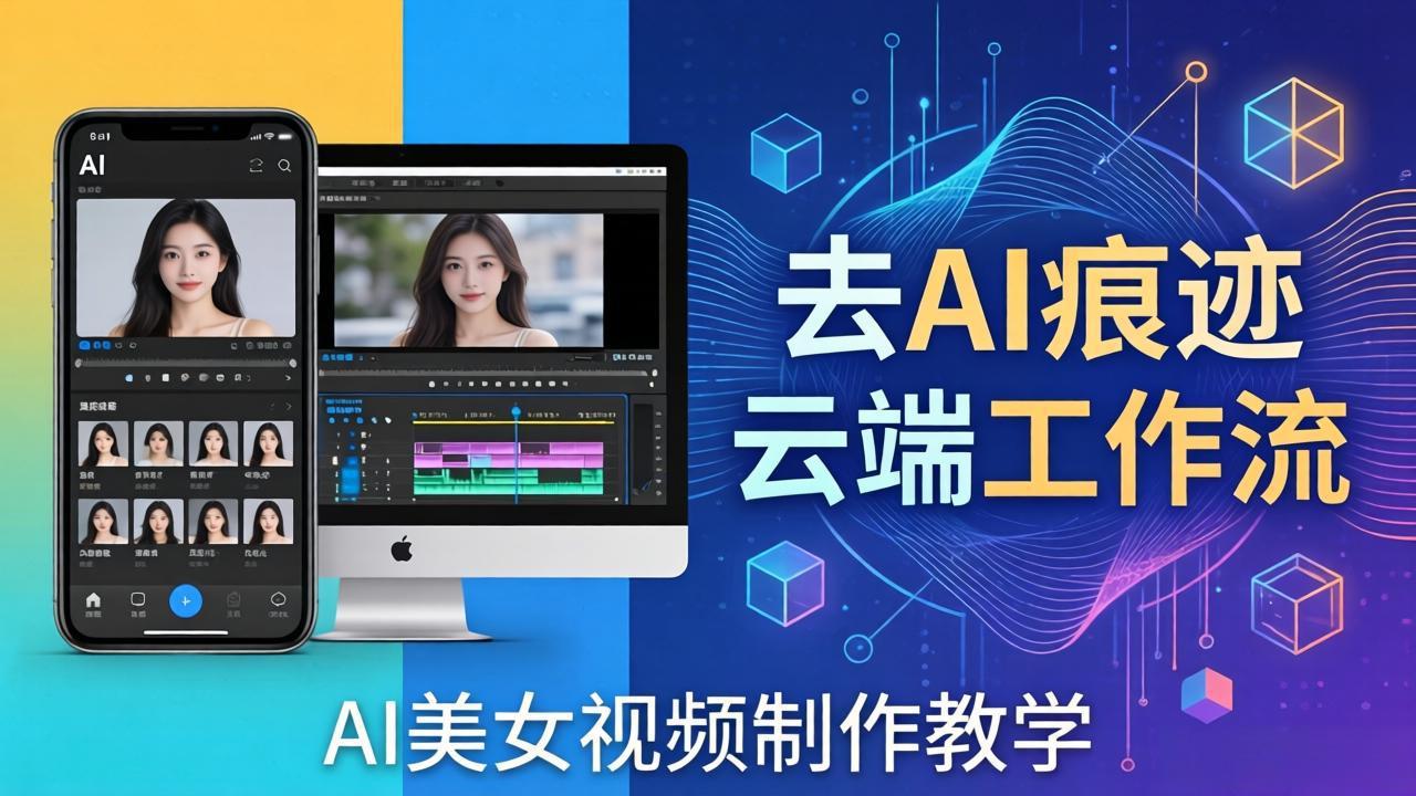 AI美女视频制作教学：去AI痕迹，云端工作流出图，手机电脑均可，不需要配置-摇钱树