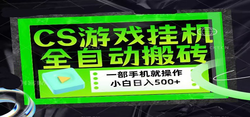 CSGO游戏挂机捡漏搬砖，超稳定的项目，带领1000+小白实现日入500+-聚豪云创
