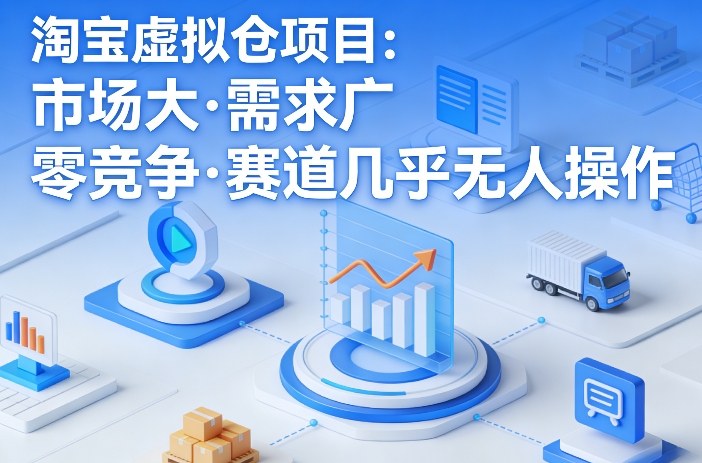 淘宝虚拟仓项目，市场大，需求广，零竞争，赛道几乎没人操作(更新0410)-摇钱树