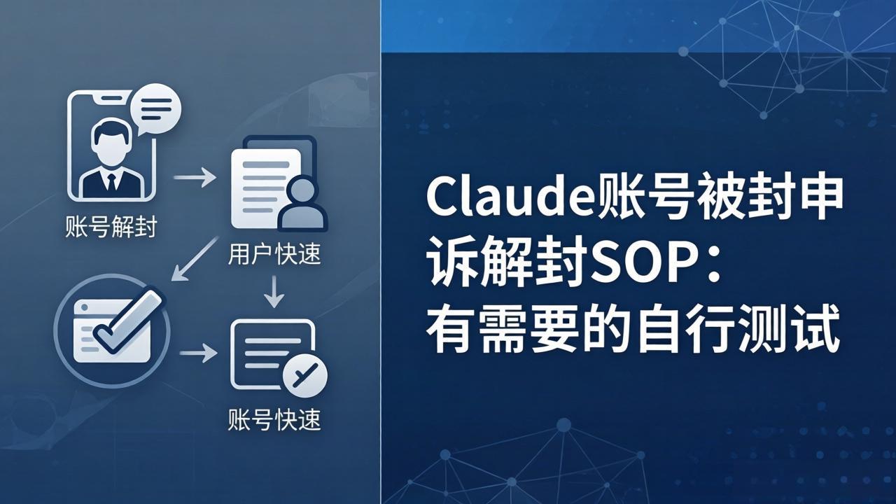 Claude账号被封申诉解封SOP：有需要的自行测试-摇钱树