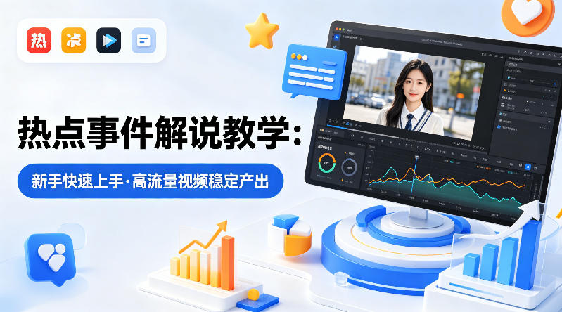 某大V的热点事件解说教学，新手也能快速上手，稳定产出高流量解说视频-摇钱树