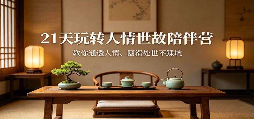 21天玩转人情世故陪伴营：教你通透人情、圆滑处世不踩坑-摇钱树