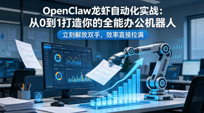 OpenClaw龙虾自动化实战：从0到1打造你的全能办公机器人，立刻解放双手，效率直接拉满-财哥网创-全网最新项目自助网站