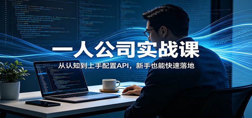 一人公司实战课：从认知到上手配置API，新手也能快速落地-摇钱树