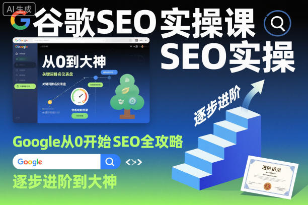 谷歌SEO实操课，Google从0开始SEO全攻略，逐步进阶到大神(更新26年)-摇钱树