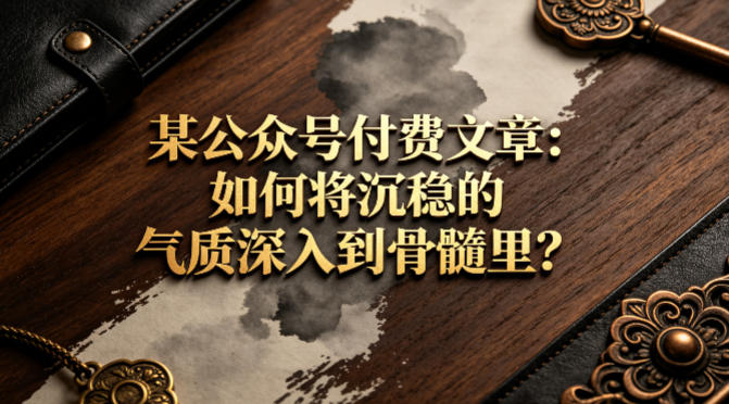 某公众号付费文章：如何将沉稳的气质深入到骨髓里？-摇钱树