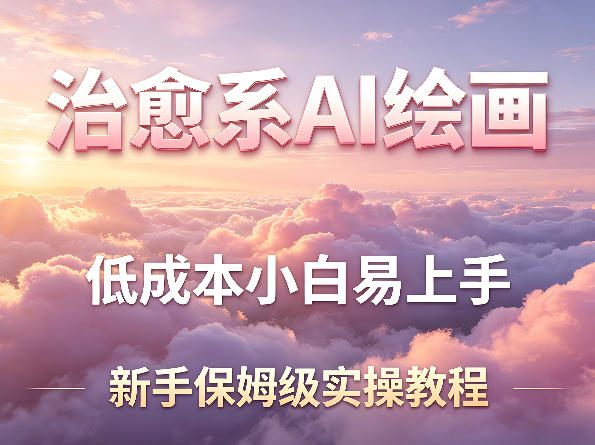治愈系AI绘画提示词项目,低成本小白易上手,每天10分钟,新手保姆级实操教程-摇钱树