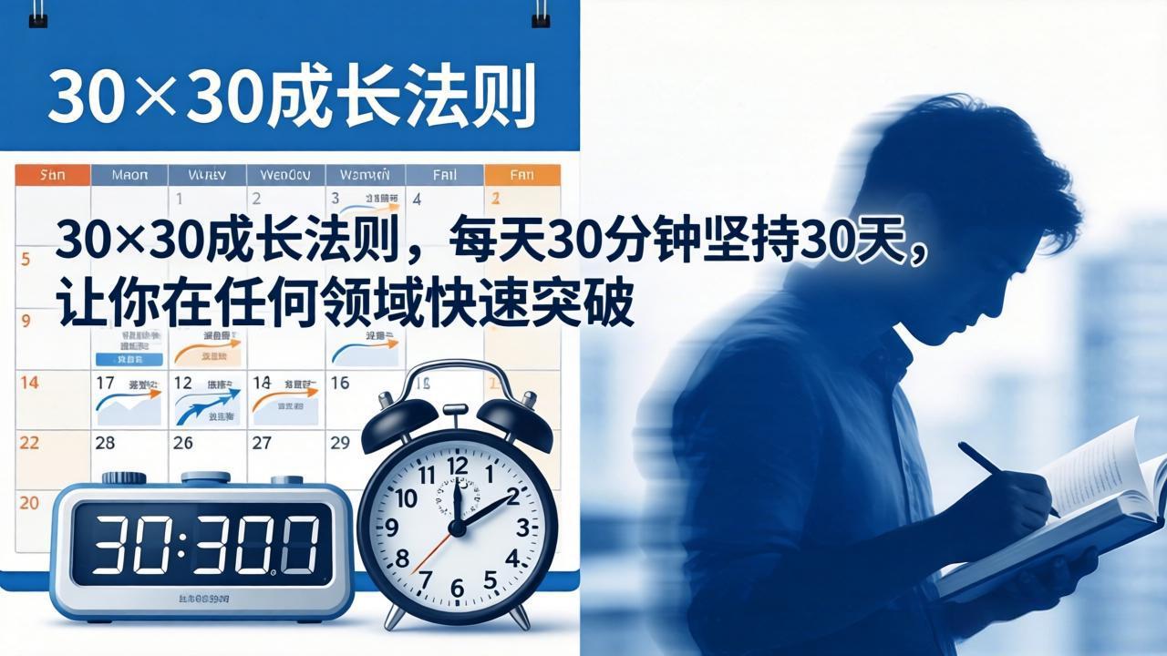 付费文章：30×30成长法则，每天30分钟坚持30天，让你在任何领域快速突破-摇钱树