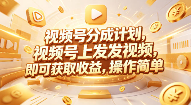 视频号分成计划，599元众筹的Red团队课程，视频号上发发视频，即可获取收益，操作简单-摇钱树
