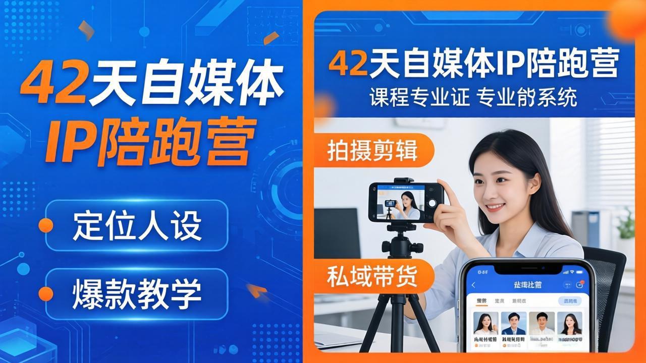 42天自媒体IP陪跑营-26年4月19更新：定位人设爆款全教学，拍摄剪辑私域带货一站式落地-摇钱树