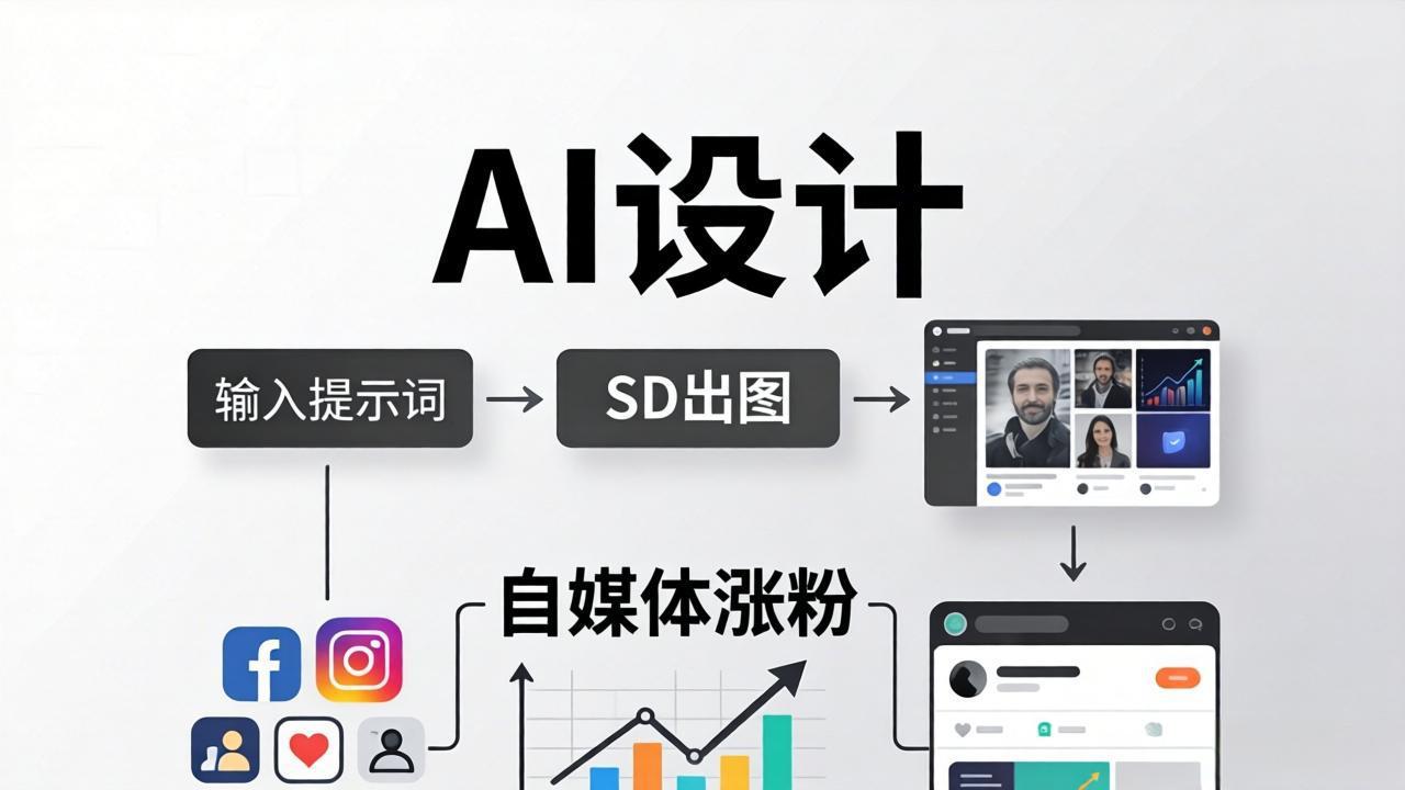 人人都是AI设计师：SD出图+自媒体涨粉一站教学，告别图文素材焦虑，AI设计让你轻松避开内卷-摇钱树