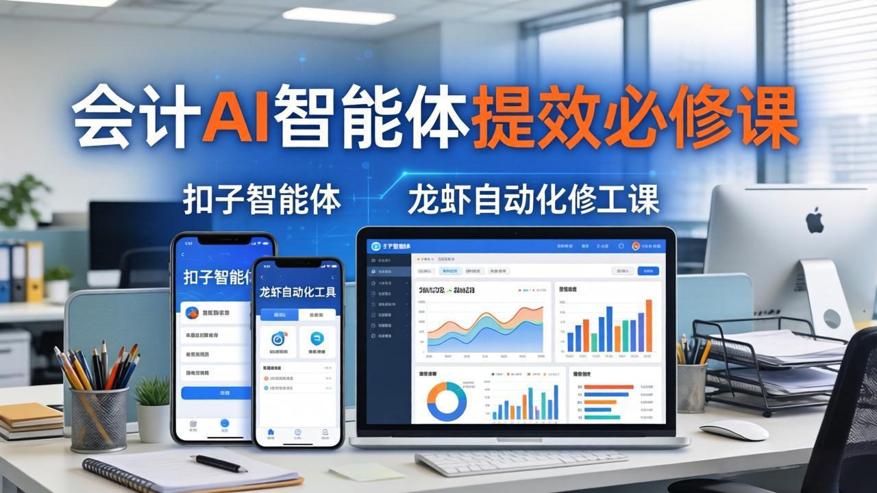 财务会计AI智能体提效必修课：扣子智能体+龙虾自动化+报表分析，一站式提升财务工作效率-摇钱树