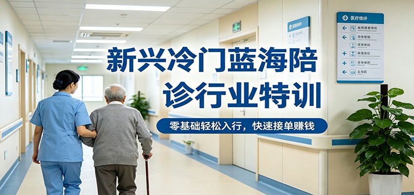 新兴冷门蓝海陪诊行业特训，零基础轻松入行，快速接单赚钱-摇钱树