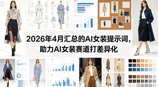 2026年4月汇总的AI女装提示词，助力AI女装赛道打差异化-摇钱树