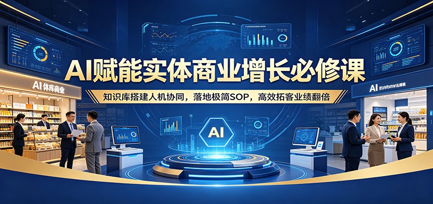 AI赋能实体商业增长必修课：知识库搭建人机协同，落地极简SOP，高效拓客业绩翻倍-摇钱树