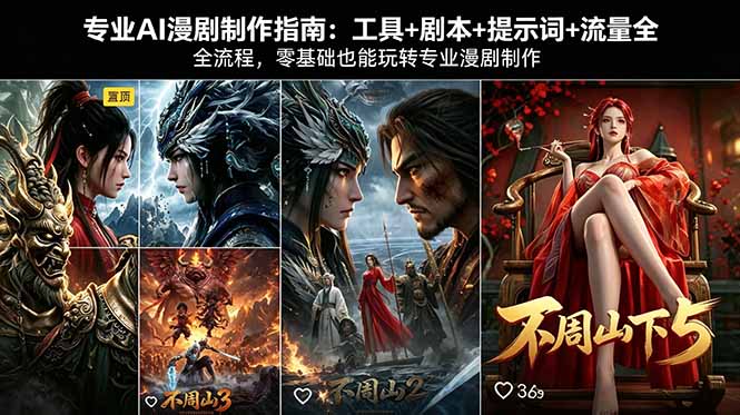 专业AI漫剧制作指南：工具+剧本+提示词+流量全流程，零基础也能玩转专业漫剧制作-摇钱树