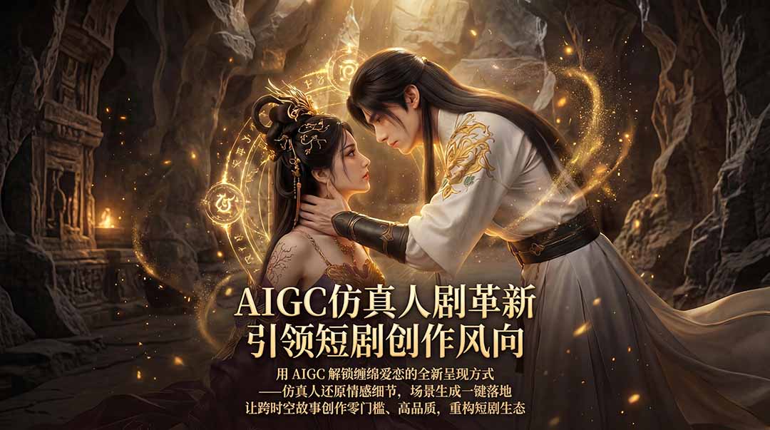AIGC 仿真人短剧创作革新，解锁仙侠爱恋全新呈现，一键出高质场景，零门槛打造爆款剧集-摇钱树