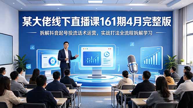某大佬线下直播课161期4月完整版，拆解抖音起号投流话术运营，实战打法全流程拆解学习-摇钱树