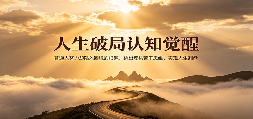 人生破局认知觉醒，普通人努力却陷入困境的根源，跳出埋头苦干思维，实现人生翻盘-摇钱树