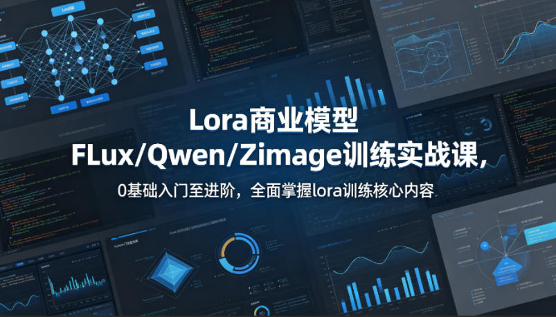 系统性学习Lora商业模型FLux／Qwen／Zimage训练实战课，0基础入门至进阶，全面掌握lora训练核心内容-摇钱树