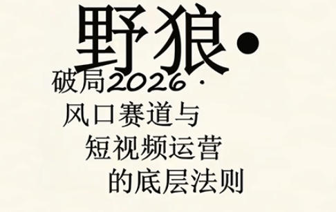 野狼团队·多平台实操运营课，覆盖AI口播、服装、好物、漫剪等热门玩法(更新4月29日)-摇钱树